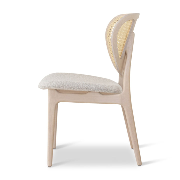 Joelma Cane Side Chair - Urbia Chairs - Medley Ivory Nogal - HORNE