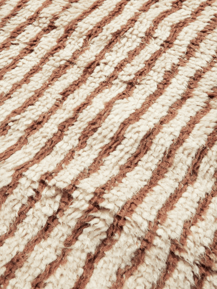 Kami Knotted Rug - Ferm Living - Rugs - 31.5" x 47.2 - Off - White/Red Brown - HORNE