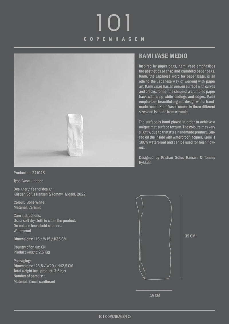 Kami Vase - 101 Copenhagen Vases - Big - Chrome - HORNE