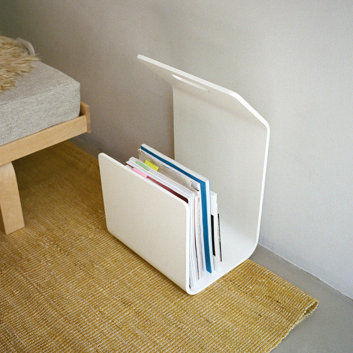 Kanto Magazine and Firewood Rack - Artek Storage + Organization - White Lacquer - HORNE