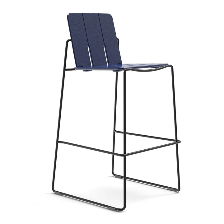 Keene Bar Stool - Loll Designs Outdoor Furniture - Navy Blue - Black - HORNE