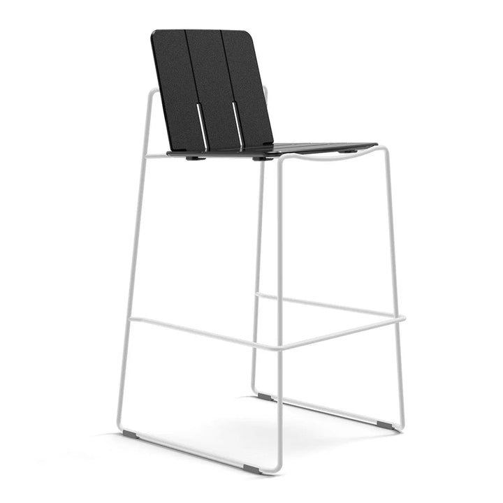 Keene Bar Stool - Loll Designs Outdoor Furniture - Black - Cloud White - HORNE