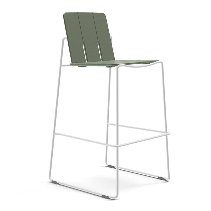Keene Bar Stool - Loll Designs Outdoor Furniture - Sage - Cloud White - HORNE