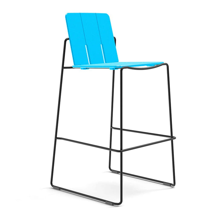 Keene Bar Stool - Loll Designs Outdoor Furniture - Sky Blue - Black - HORNE