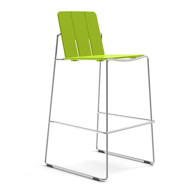 Keene Bar Stool - Loll Designs Outdoor Furniture - Charcoal Grey - Stainless Steel - HORNE