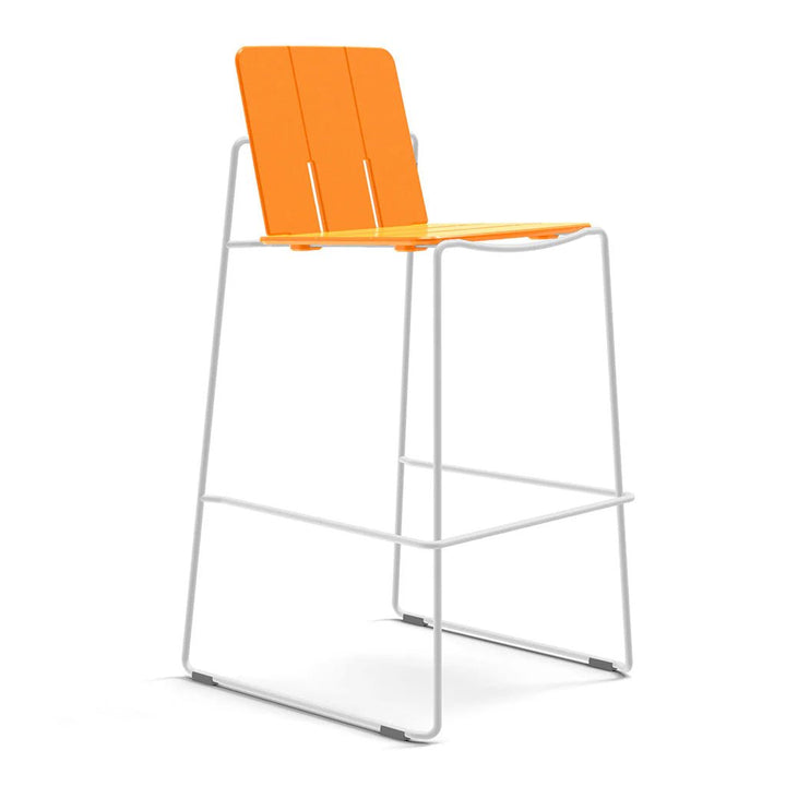 Keene Bar Stool - Loll Designs Outdoor Furniture - Sunset Orange - Cloud White - HORNE