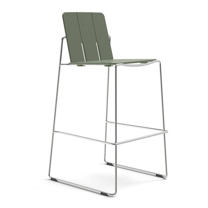 Keene Bar Stool - Loll Designs Outdoor Furniture - Sage - Stainless Steel - HORNE