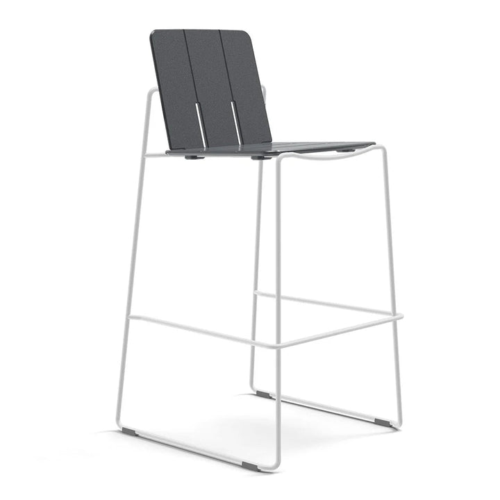 Keene Bar Stool - Loll Designs Outdoor Furniture - Charcoal Grey - Cloud White - HORNE