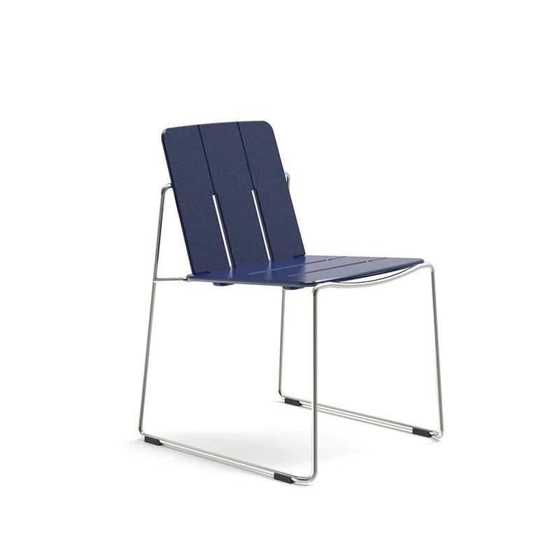 Keene Dining Chair - Loll Designs Outdoor Furniture - Charcoal Grey - Stainless Steel - HORNE