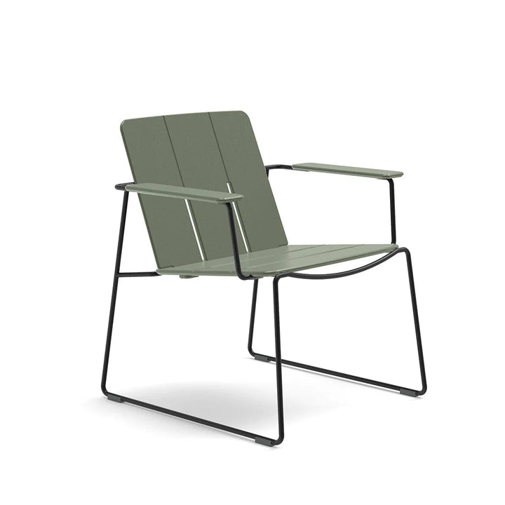 Keene Lounge Chair - Loll Designs Outdoor Furniture - Sage - Black - HORNE