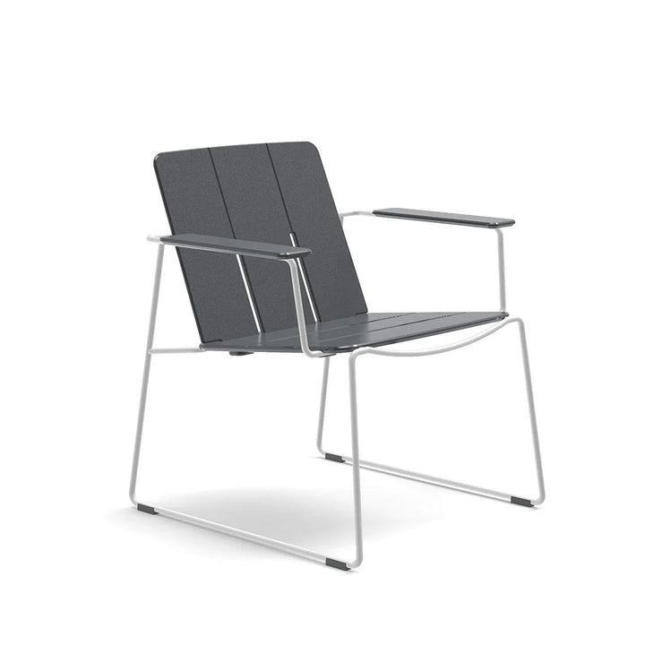 Keene Lounge Chair - Loll Designs Outdoor Furniture - Charcoal Grey - Cloud White - HORNE