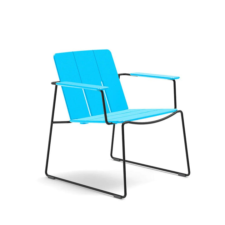 Keene Lounge Chair - Loll Designs Outdoor Furniture - Sky Blue - Black - HORNE