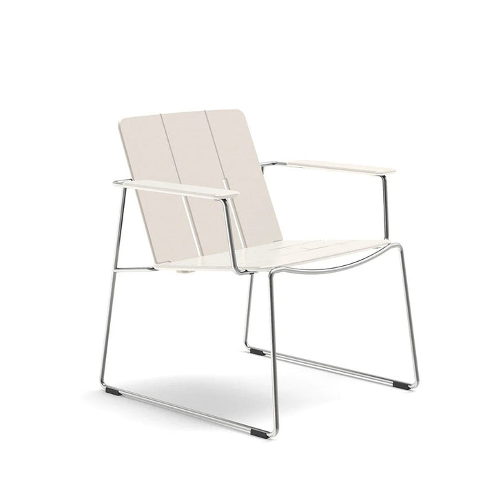 Keene Lounge Chair - Loll Designs Outdoor Furniture - Fog - Stainless Steel - HORNE