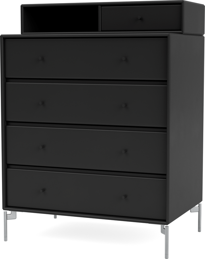 Keep Dresser - With Legs - Montana - Dressers - Black - Matte Chrome - HORNE