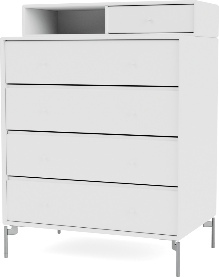Keep Dresser - With Legs - Montana - Dressers - New White - Matte Chrome - HORNE