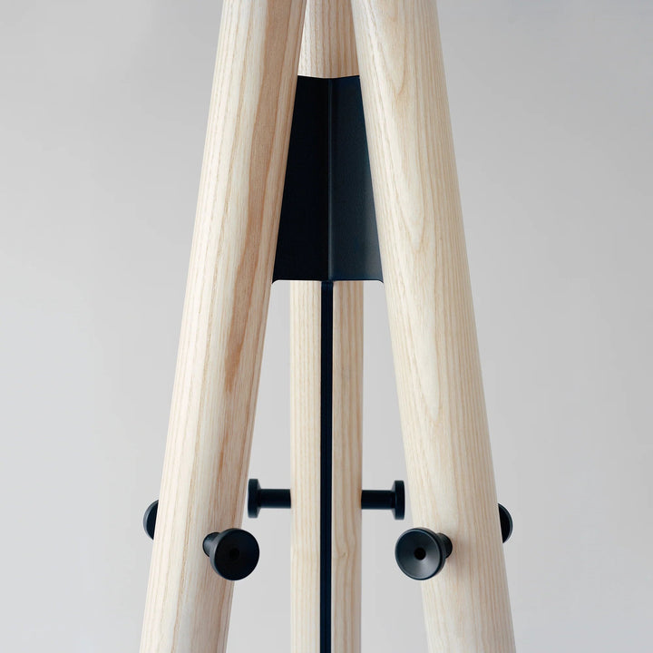 Kiila Coat Stand by Alvar Aalto - Artek Coat + Key Racks - Black Lacquered & Hooks Black - HORNE