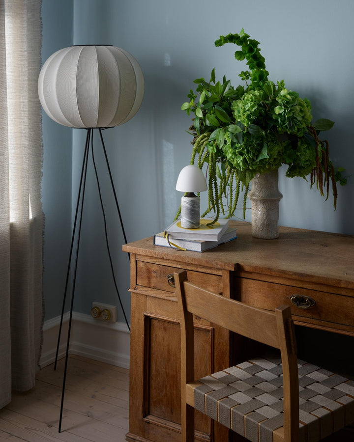 Knit - Wit Floor High Lamp - Made by Hand Floor Lamps - SIlver - 45 - HORNE