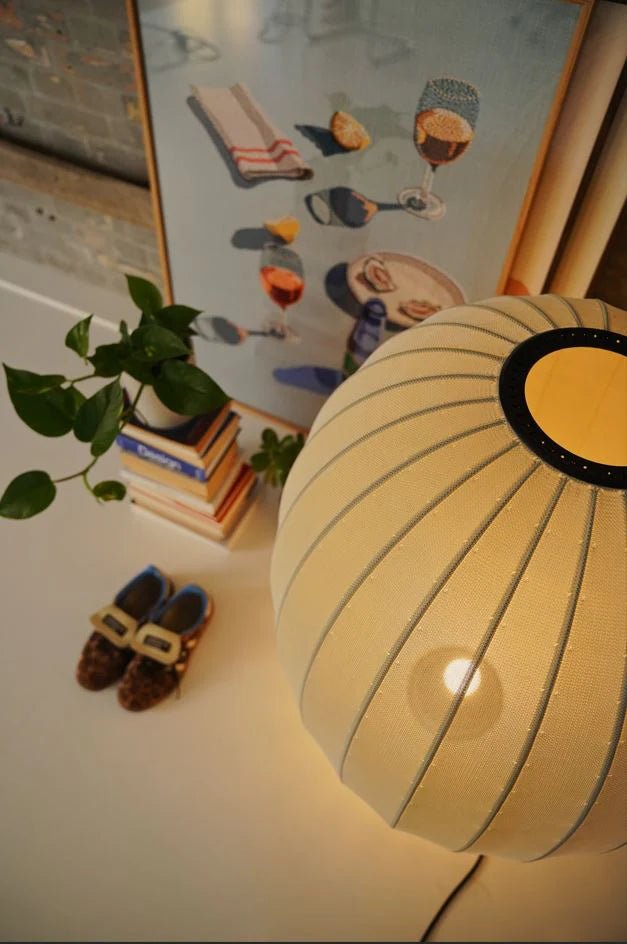 Knit - Wit Floor Level Lamp - Made by Hand Floor Lamps - 60 - Black - HORNE