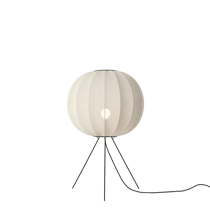 Knit - Wit Floor Medium Lamp - Made by Hand Floor Lamps - 60 - Coral - HORNE
