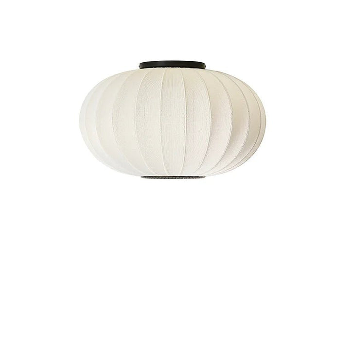 Knit - Wit Oval Ceiling/Wall Light - Made by Hand Pendants - 45 - Pearl White - HORNE