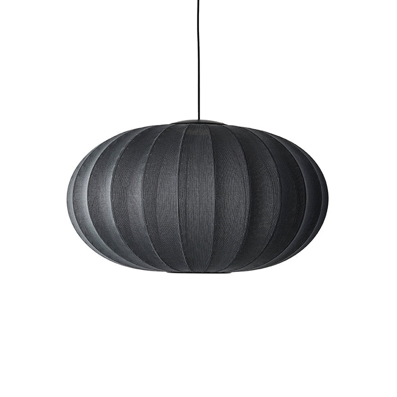 Knit Wit Oval Pendant LED - Made by Hand Pendants - 45 - Black - HORNE
