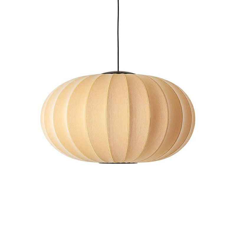 Knit Wit Oval Pendant LED - Made by Hand Pendants - 45 - Black - HORNE