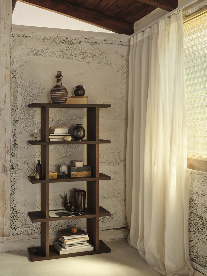 Kona Bookcase - 1x4 - Ferm Living - Shelving - Natural Oak Veneer - HORNE