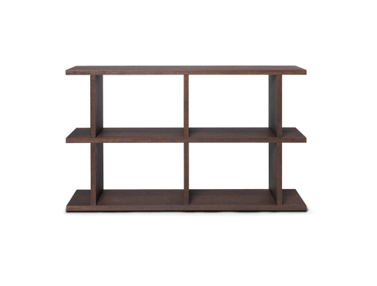 Kona Bookcase - 2x2 - Ferm Living - Shelving - Dark Stained Oak - HORNE