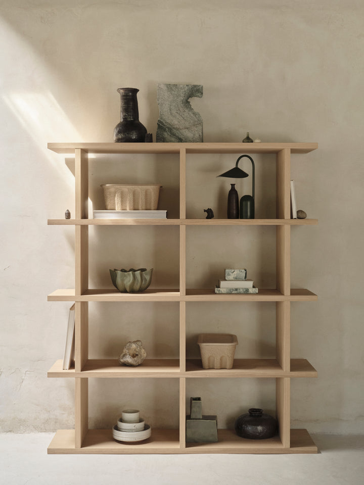 Kona Bookcase - 2x4 - Ferm Living - Shelving - Natural Oak Veneer - HORNE