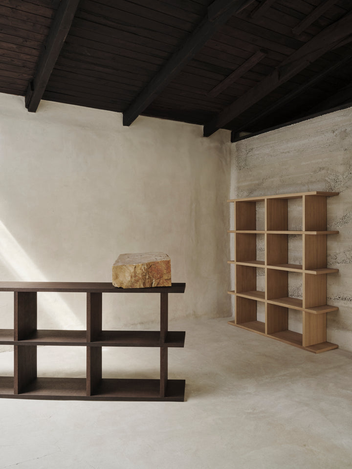 Kona Bookcase - 2x4 - Ferm Living - Shelving - Natural Oak Veneer - HORNE