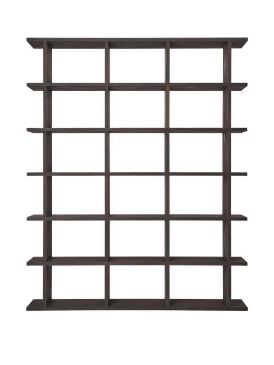 Kona Bookcase - 3x6 - Ferm Living Shelving - Dark Stained - HORNE