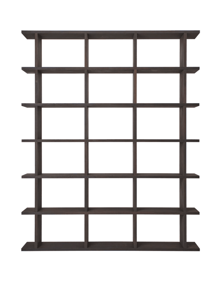 Kona Bookcase - 3x6 - Ferm Living Shelving - Dark Stained - HORNE