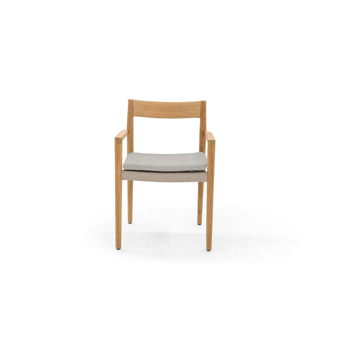 Lago Arm Chair - BETACO Chairs - w/Seat Cushion / Grey Rope / Teak / Lopi Chai - HORNE