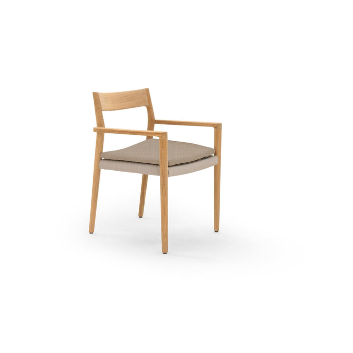 Lago Arm Chair - BETACO Chairs - w/Seat Cushion / Grey Rope / Teak / Lopi Chai - HORNE