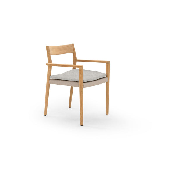 Lago Arm Chair - BETACO Chairs - w/Seat Cushion / Grey Rope / Teak / Cico 271 - HORNE