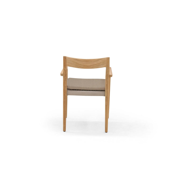Lago Arm Chair - BETACO Chairs - Grey Rope / Teak - HORNE