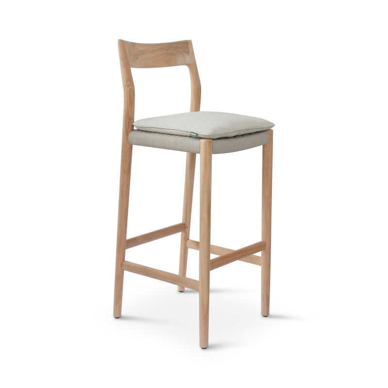 Lago Counter Stool - BETACO Stools + Benches + Ottomans - Grey Rope / Teak - HORNE