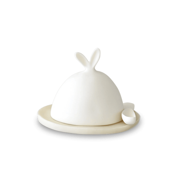 Lapin Butter Dish With Spreader - Tina Frey Serveware - White - HORNE