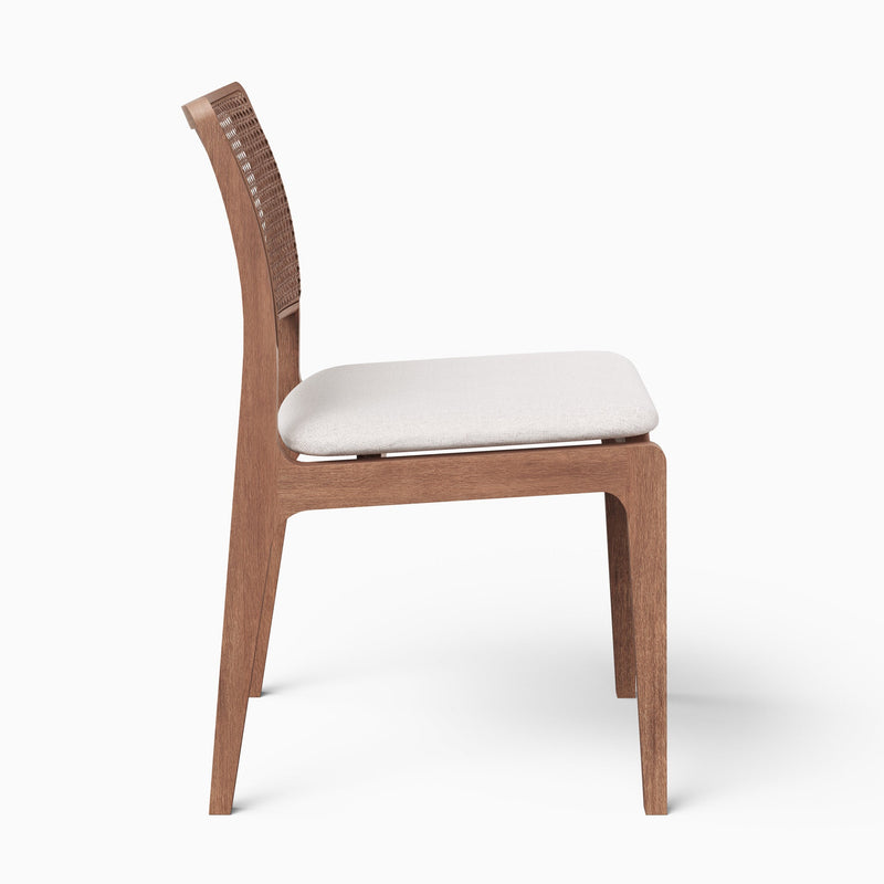 Larissa Cane Side Chair - Urbia Chairs - Harvest Jute Ebano - HORNE