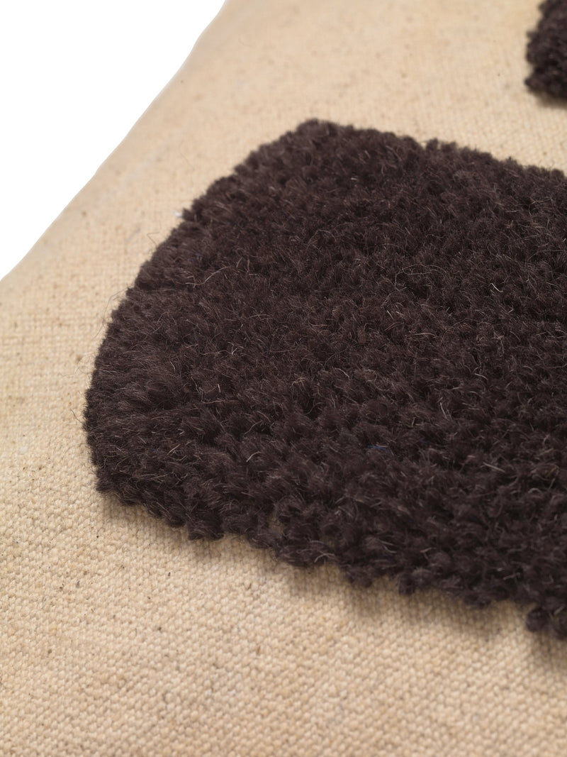 Lay Cushion - Square - Ferm Living - Bedding + Pillows - Sand/ Dark Brown - HORNE