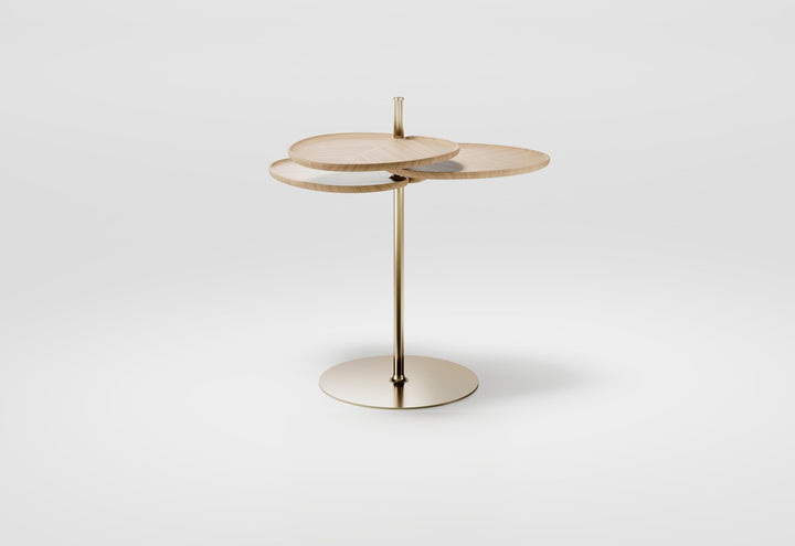 Leaf-3 Side Table - Per/Use Tables + Desks - Brass Bronze - Oak Natural Oiled - HORNE