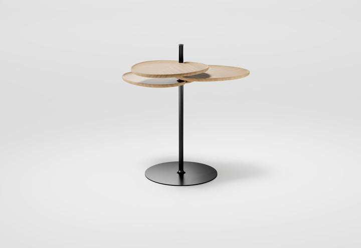 Leaf-3 Side Table - Per/Use Tables + Desks - Brass Gun Black - Oak Natural Oiled - HORNE