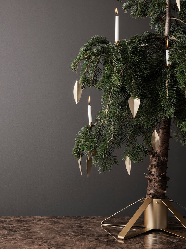 Leaf Brass Ornaments - Set of 4 - Ferm Living Decor - HORNE