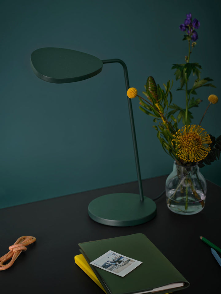 Leaf Table Lamp - Muuto Table + Task - Dark Green - HORNE
