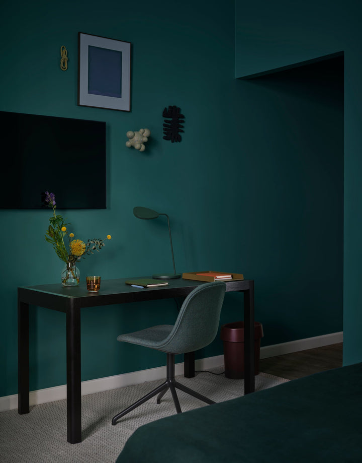 Leaf Table Lamp - Muuto Table + Task - Dark Green - HORNE