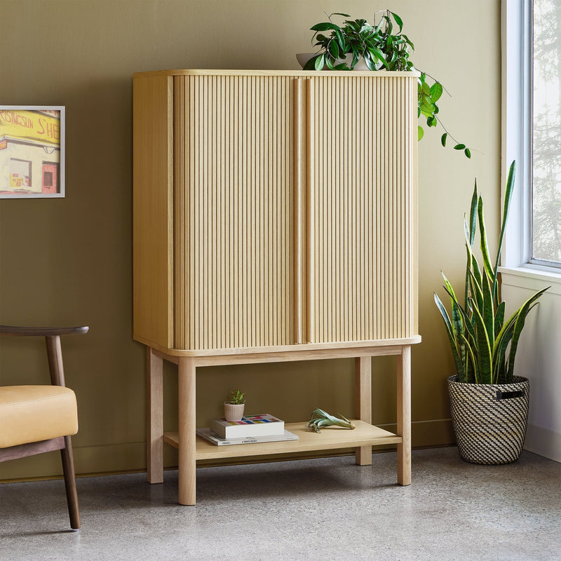 Ledger Tall Cabinet - Gus* Modern - Sideboards + Cabinets - Vintage Oak - HORNE