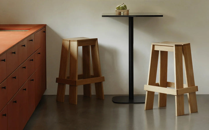 Let Barstool 65 cm - Normann Copenhagen Barstools - Brown Stained Ash - HORNE