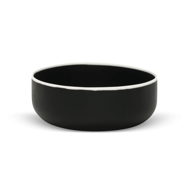 Ligne Bowl - Tina Frey Serveware - Medium - Black With White Rim - HORNE