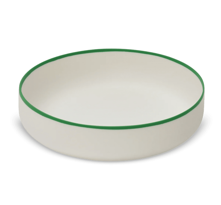 Ligne Bowl - Tina Frey Serveware - Extra Large - White With Grass Rim - HORNE