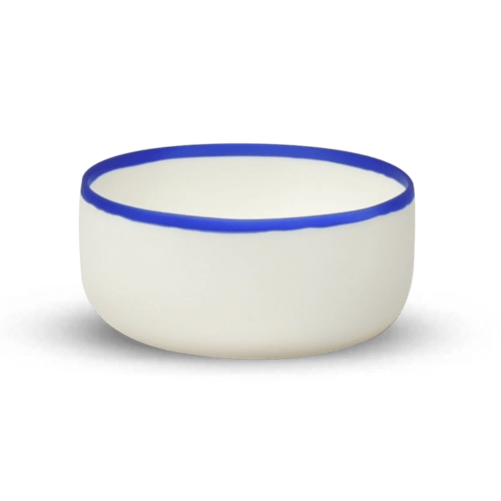 Ligne Bowl - Tina Frey Serveware - Small - White With Cobalt Blue Rim - HORNE